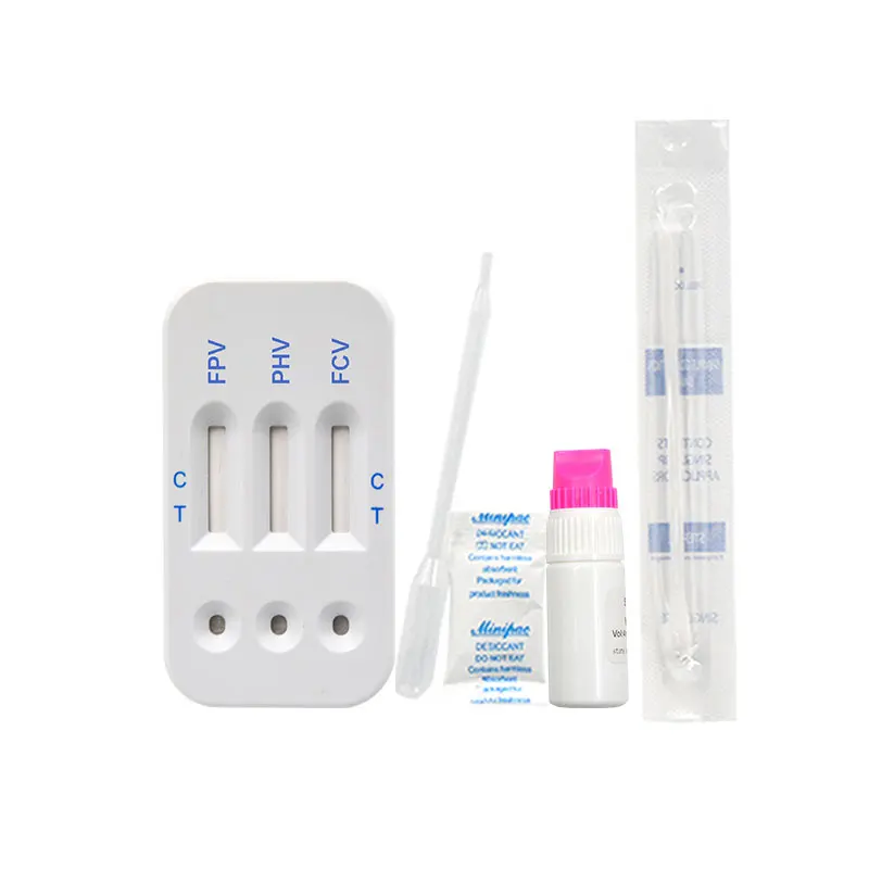 Pet Diagnostics Vet Rapid Test Feline Parvovirus Herpesvirus Calicivirus Ab FPV FHV FCV Ab Test Kit