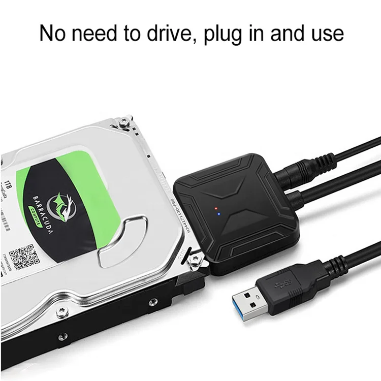 High quality USB 3.0 to SATA Adapter Converter Cable Ports at up to 5Gbps for SATA HDD / SDD BLU-RAY DVD CD-ROM DVD-ROM