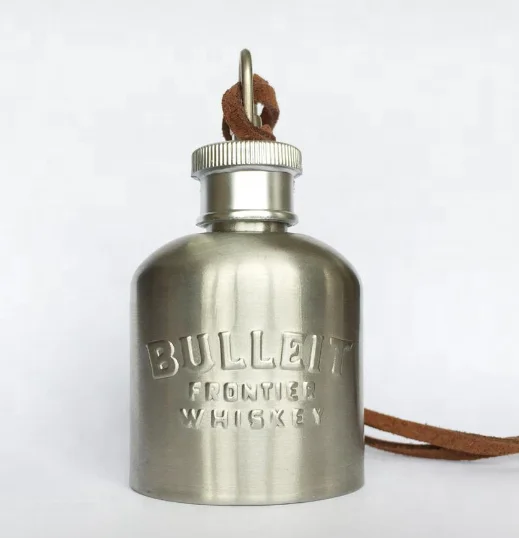 High Quality Round Oil Shape 1oz Stainless Steel Mini Silver Hip Flask