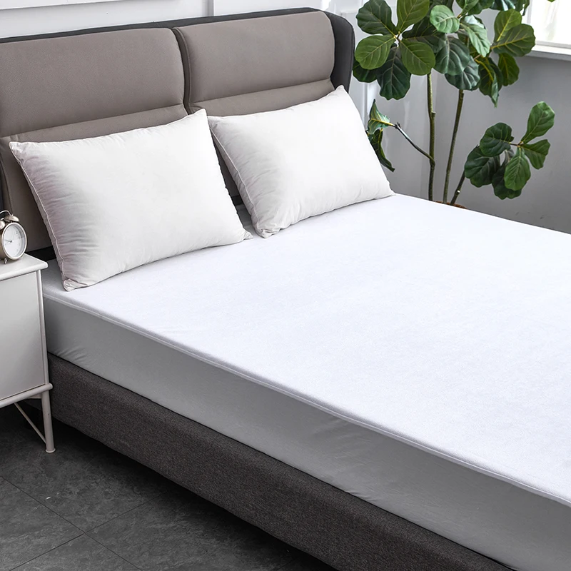 Premium Bamboo Terry Fitted Style Mattress Cover Waterproof Double Mattress Protector