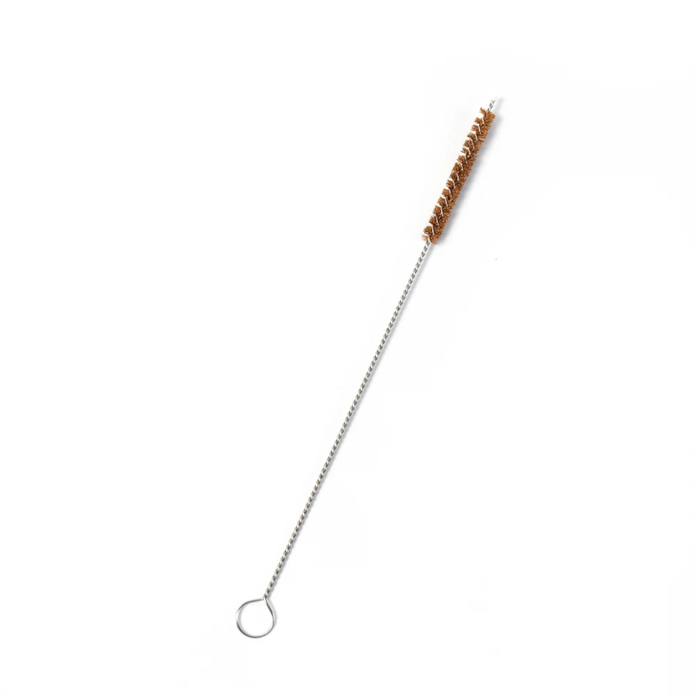 Natural Coconut Bristle Brush Drinking  glasses Bottle Straw Cleaning Brush