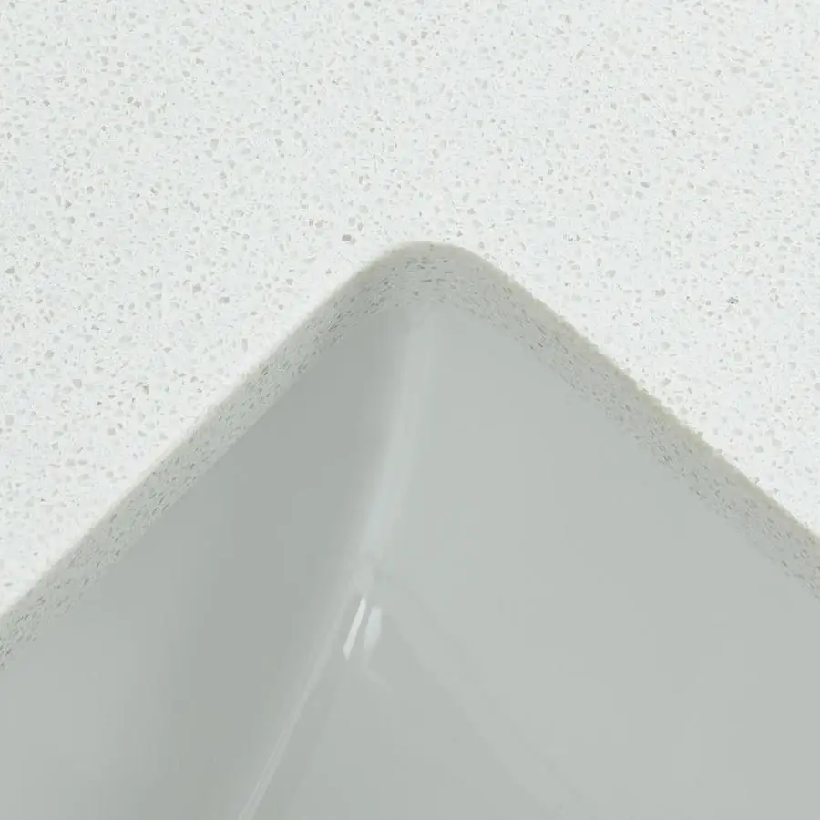 White quartz stone crystal countertop