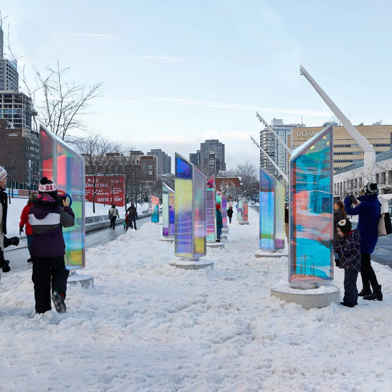 Panoramic Colorful Laser Prism Lighting Outdoor Square Attractions Motif Lights