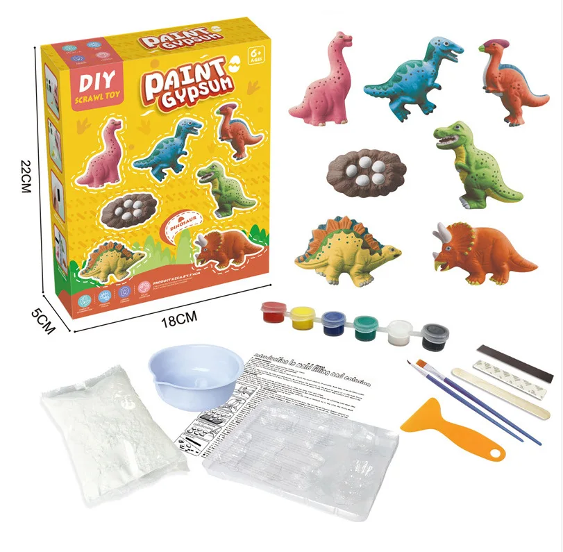 Creative Various Theme Painting Set DIY Coloring Universe Toy Kids Drawing Paint Gypsum Set with Pigment