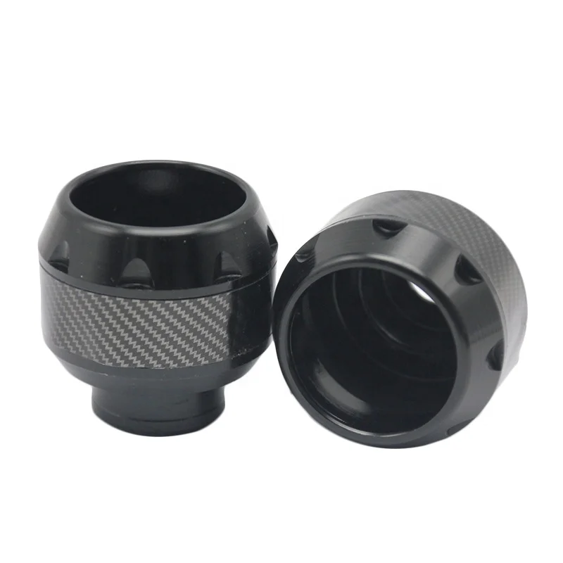 Universal Plastic Carbon Fiber Motorcycle Front Anti Falling Frame Sliders Motocross Crash Pads Anti Collision Cap