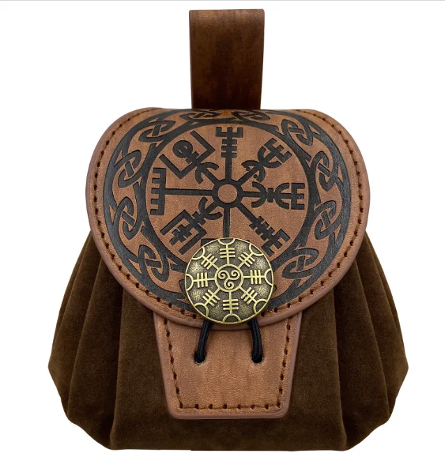 ecowalson  Medieval Punk Retro Waist Bag Renaissance Outdoor Belt Bag Wallet Travel Holiday Party  Cosplay Hanging Coin Purse