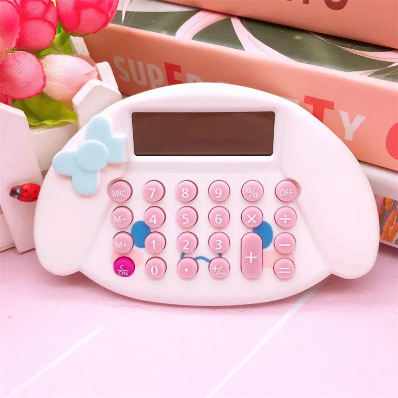 Allogogo Creative Stationary Kawaii Sanrios Pink Blue Kulomi Melody Kids Student Office San Rio Kuromis Calculator
