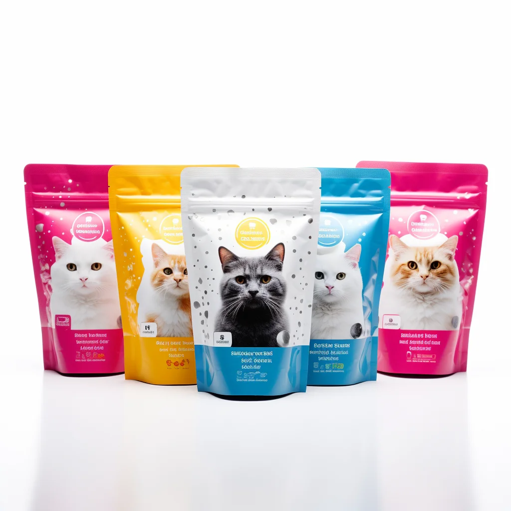 Custom Printed Dog Cat 2kg Neutral Pet Food Packaging Bag Stand Up Pouch Bag For Pets