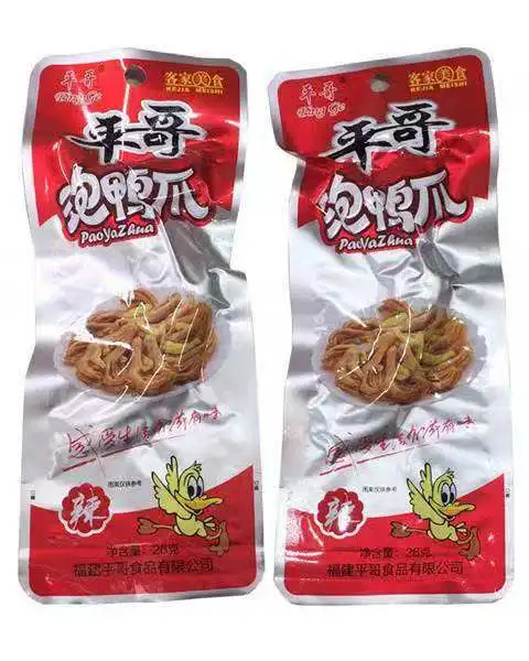 
Hot-selling one-legged spicy soaked duck feet 26g*bags delicious healthy snacks in 2021 