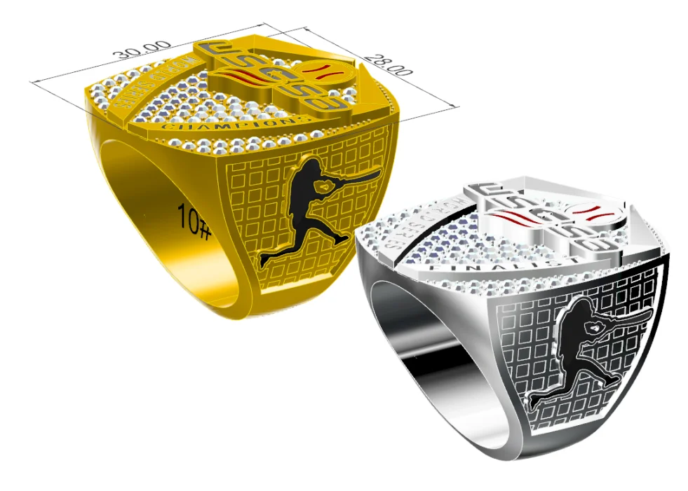 Tournament Customize Youth Baseball Championship Rings