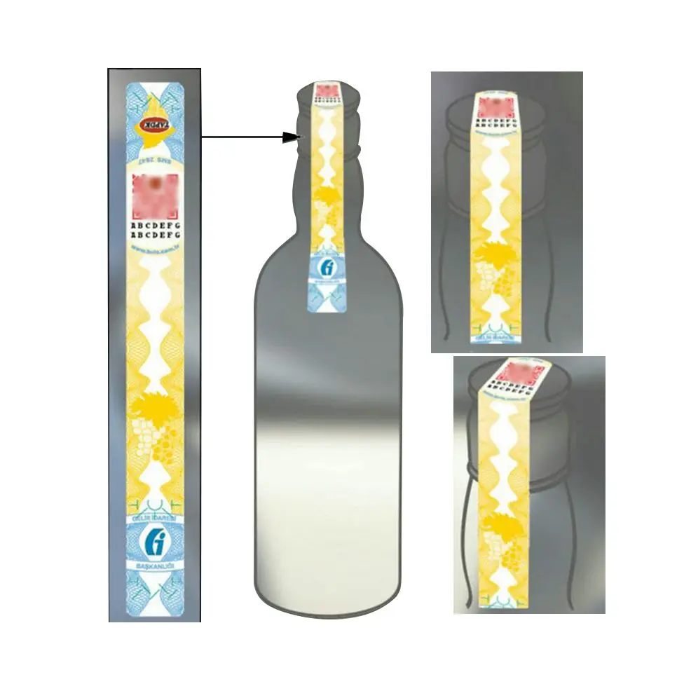 Заводская печатная УФ невидимая голографическая этикетка, рулон вина, этикетка безопасности на заказ