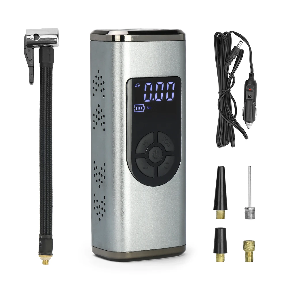 Mini Small Electric Tyre Inflator Handheld Air Pump Silent Digital Tire Inflator With Pressure Gauge Motorbike Air Compressor