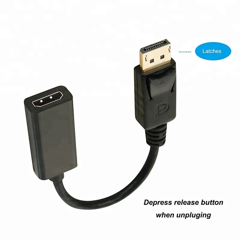 Adaptador Kabel Converter DP Displayport Display Port Male To HDMI Female HDTV Video Cable Adaptador Adapter Converter 1080P