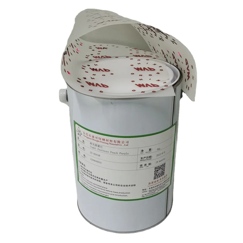 Factory Price Tagless Label Heat Transfer  Silk Screen Printing Ink