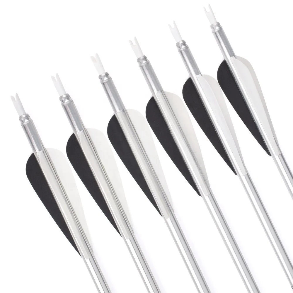 Aluminum Arrow Plastic Vane Archery Arrow For Coumpound Bow