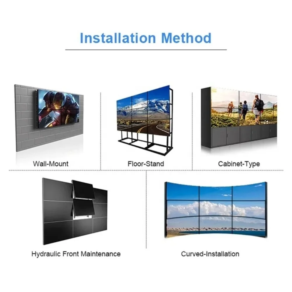 IDB Brand factory directly sell 46 55 65 Inch 4K LCD Video Wall Advertising Display Screen for wholesale import and export