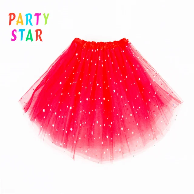 Hot Sell Stars Sparkling Polyester Multicolor Tutu Skirt Fluffy Layered Tulle Adult Tutu Women Professional Ballet Tutu