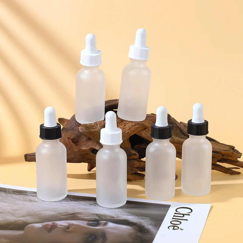 30ml Empty Glass Dropper Bottle Frosted Glass Bottle For Essential Oils Refillable Pipette Bottle