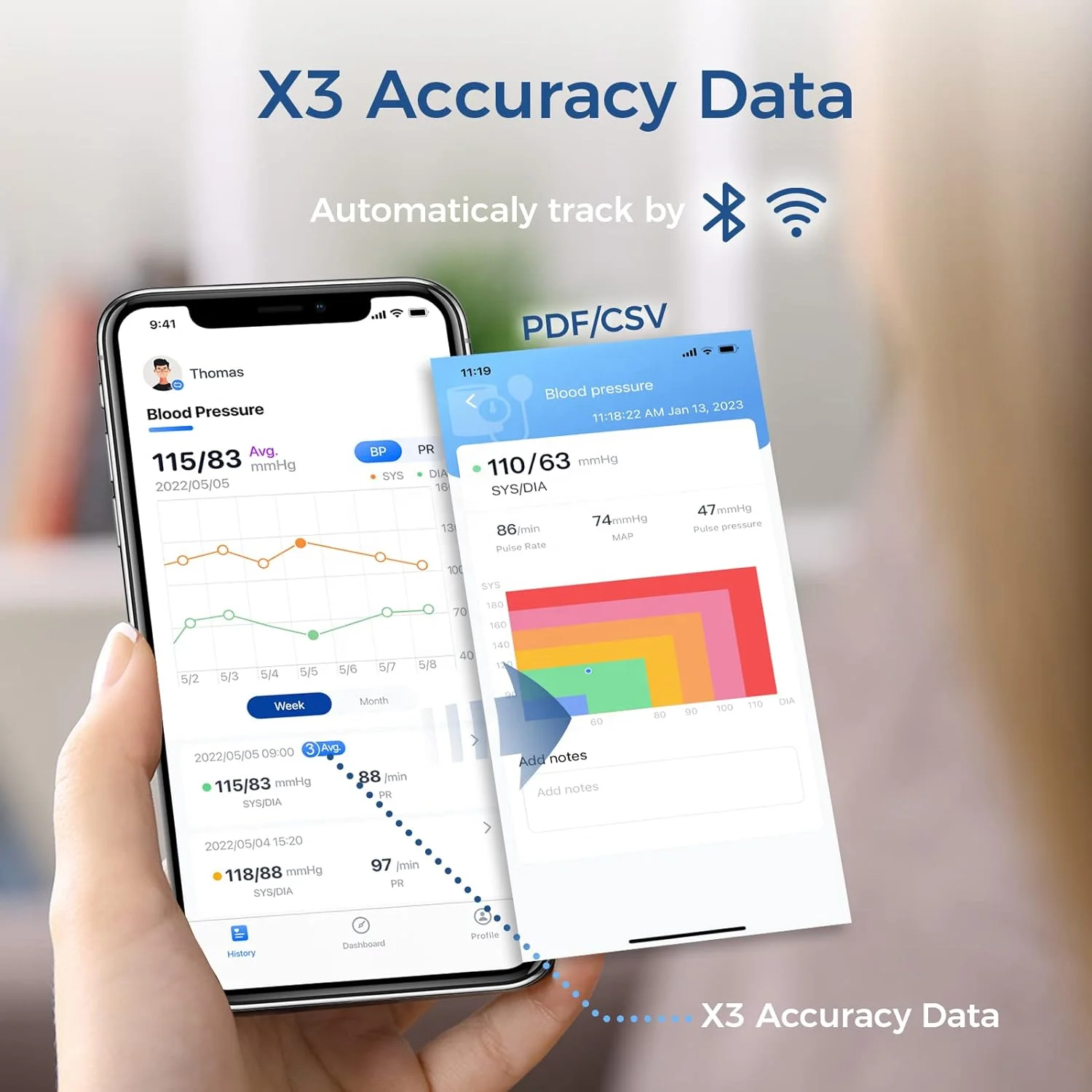 Wellue BP2 WiFi Bp Machine Automatic Digital Ecg Monitor Digital Upper Arm Blood Pressure Monitor