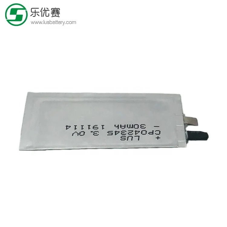 CP042345 3V Ultrathin battery  3.0v 30mah Thinnest Battery CP042345 for Smart Cards