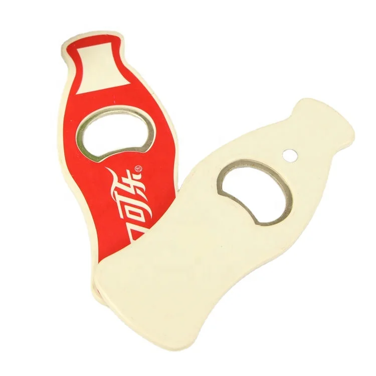 Promotion Custom Logo Coca Plastic Bottle Opener/Eco-Friendly  Metal  Beer Opener With Fridge Magnet