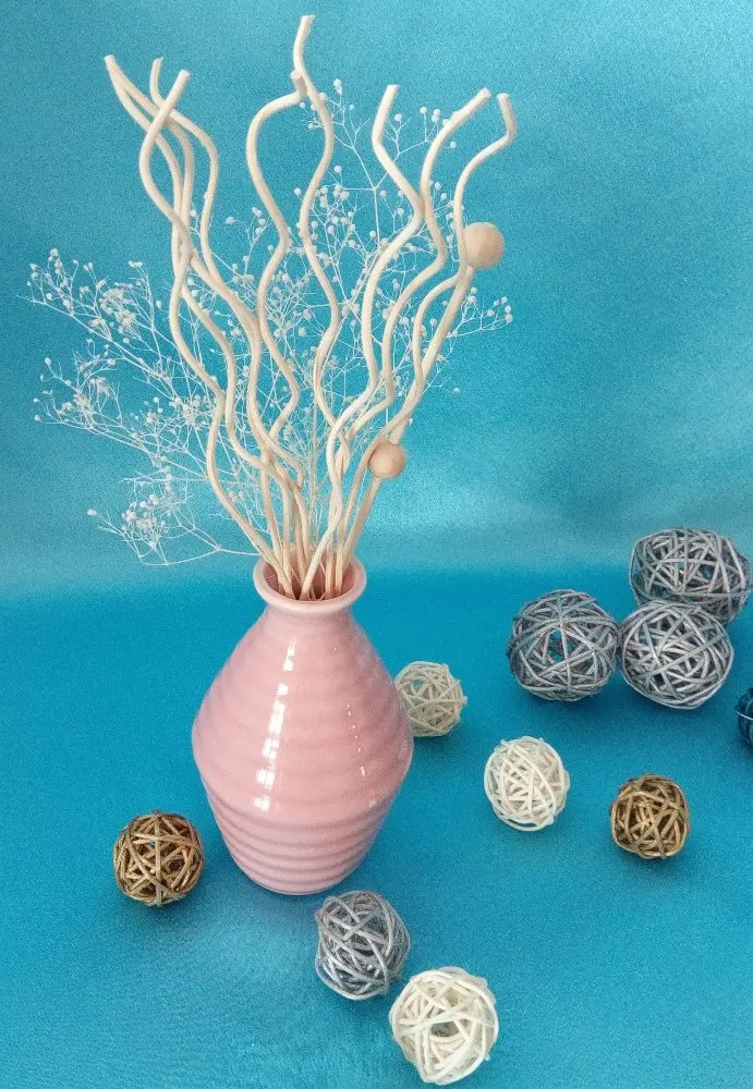 Wholesale rattan sticks curly wave curled reed diffuser stick escrima black 20mm curl collour craps