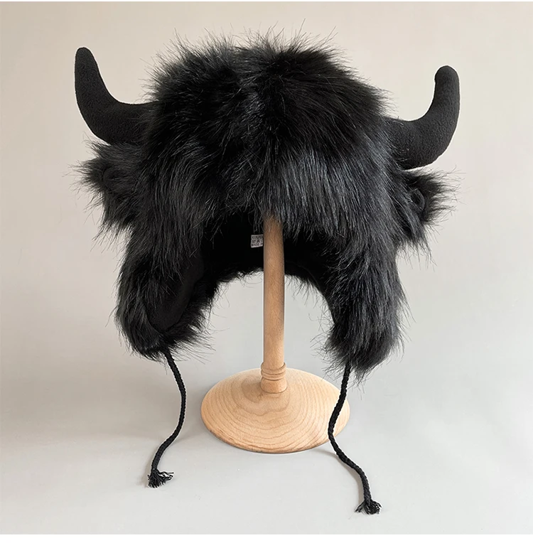 bullhead cap men and women winter warm ear protection wind and cold riding hat