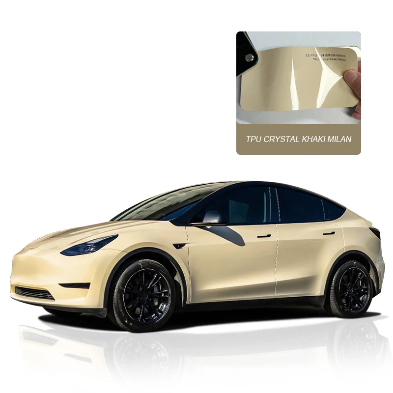 Кристалл хаки Милан Новое поступление горячая Распродажа ТПУ виниловая пленка самовосстанавливающая цветная пленка Ppf автомобильная пленка сильная прочность на растяжение