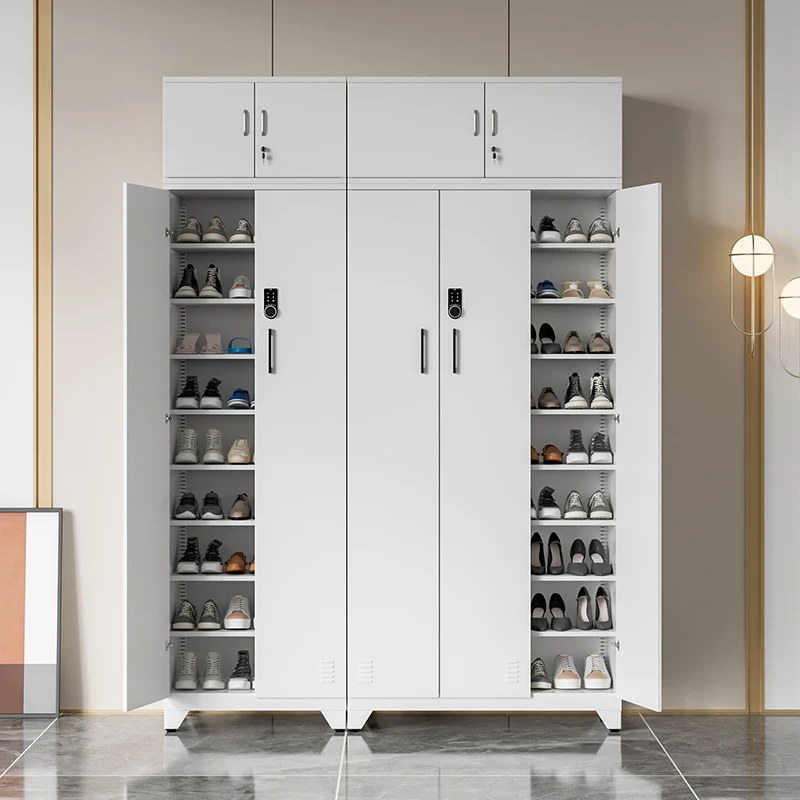 Metal Balcony Shoe Cabinet Waterproof Household Large Capacity Multi-Layer Shoe Rack Iron Sto rage Cabinet