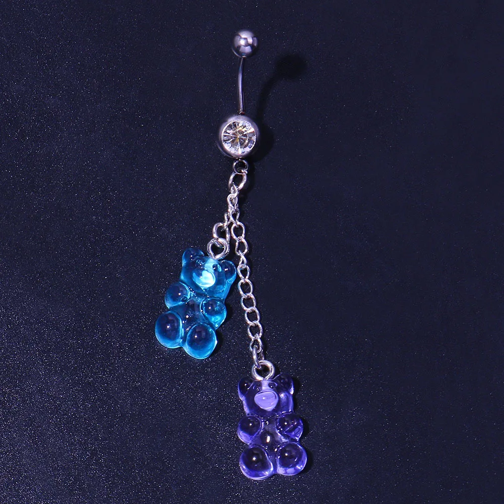 Hot Selling Personalized Cherry Love Piercing Navel Stud Sexy Tassel Belly Ring Nail