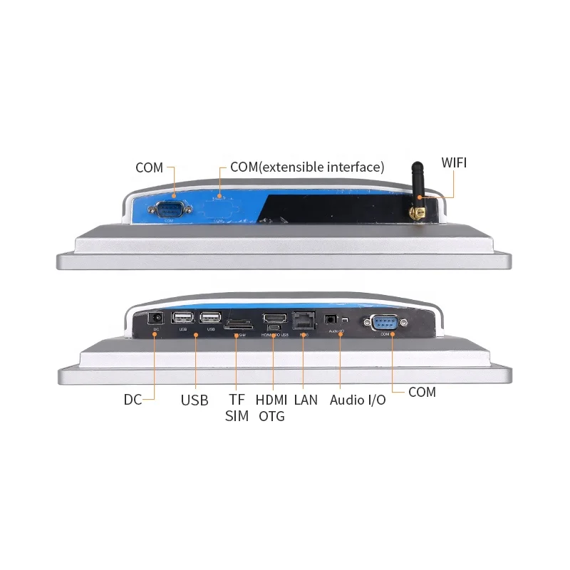Custom wholesale android industrial panel computer all in one computerpc 12 inch desktop pc adjustable