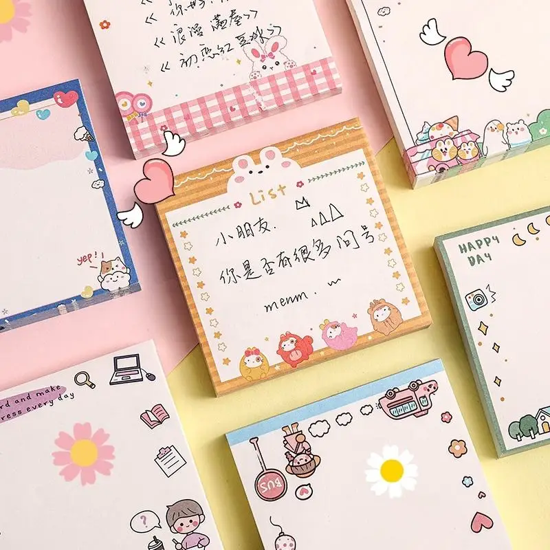 Cute Cartoon Diary Memo Pad Message Notes Decorative Notepad Sticky Unique Journals