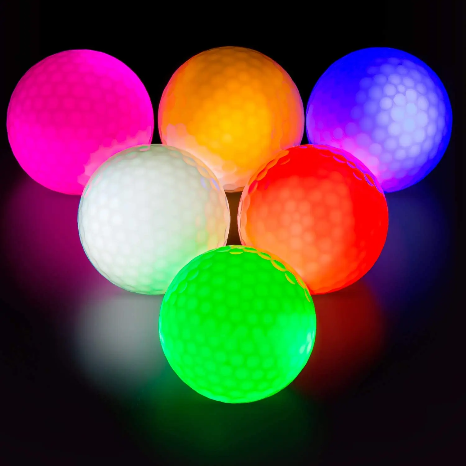 2021 High Quality Custom Led Glow golf ball In The Dark Glowing gift ball