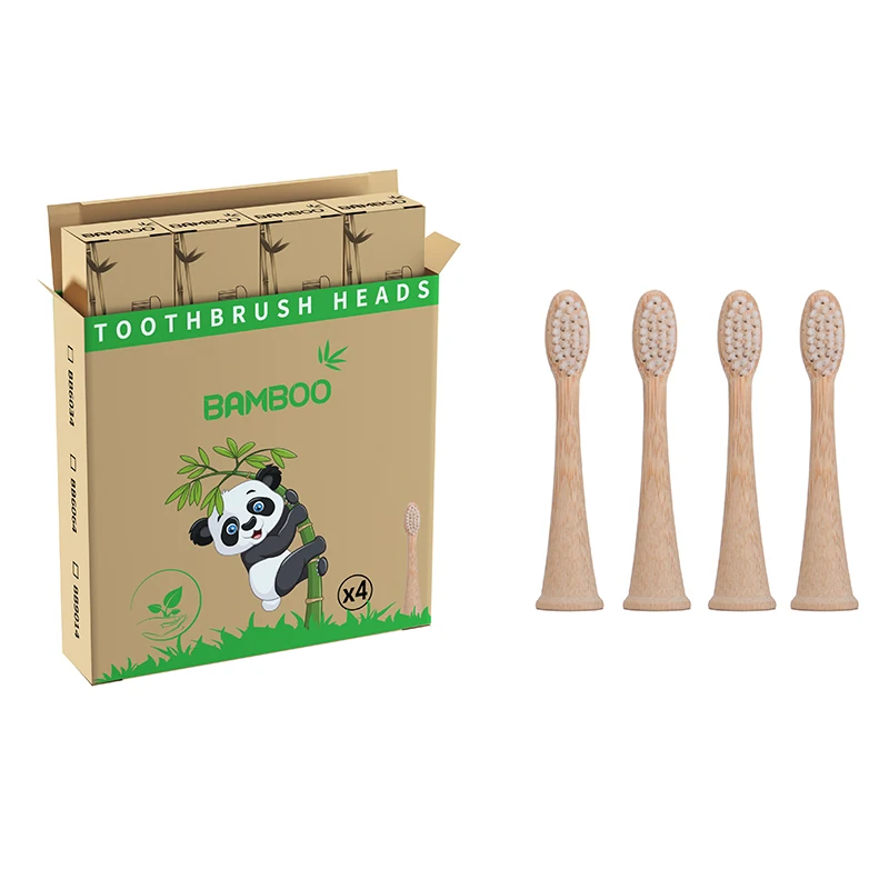 Wholesale Natural Castor Oil Bristles Replacement Electric Toothbrush Heads Free Samples