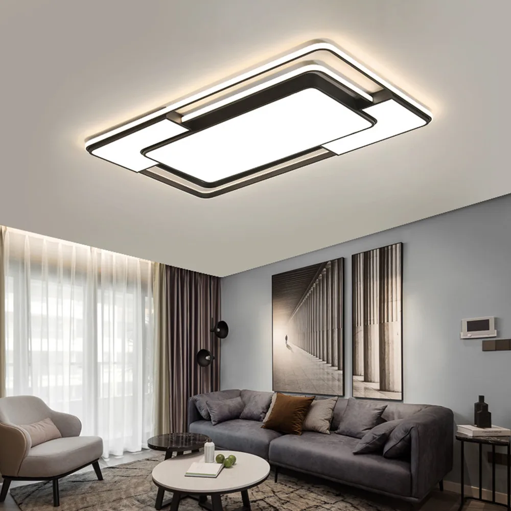 Nordic rectangular simple LED restaurant sitting room light turkish ceiling lamp