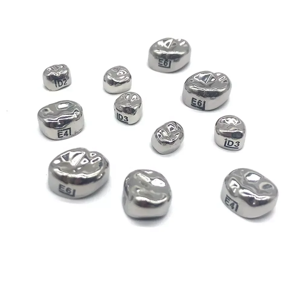 China factory UM Dental Consumable Primary Temporary Kids Molar Crown Teeth  stainless steel material 5pcs/box