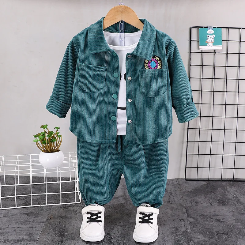 2024 New Spring Autumn Children Clothes Long Sleeve Baby Uniform 2 Piece Set Casual Clothing For Boys Girls