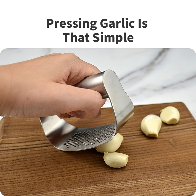 Creative Kitchen Gadgets tools accessories Manual Garlic Paste Stainless Steel Garlic Press