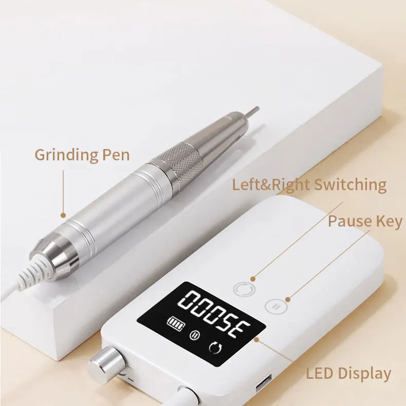 Portable Electric Nail Drill Machine Rechargeable Nails Drill Machine 45000 Professional Strong Nail Drill Machine