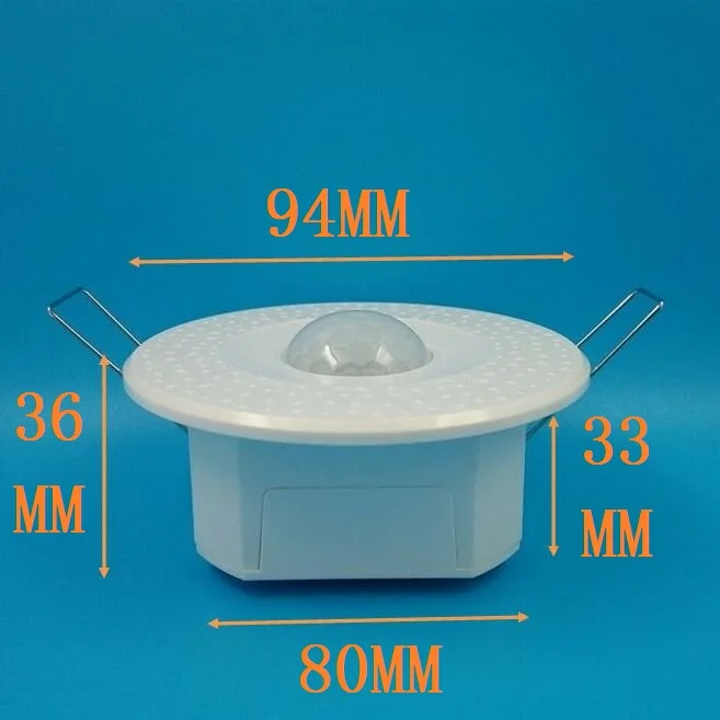 
Embedded hole size 80mm white Sound and light-controlled energy-saving switch with fire control relay output 