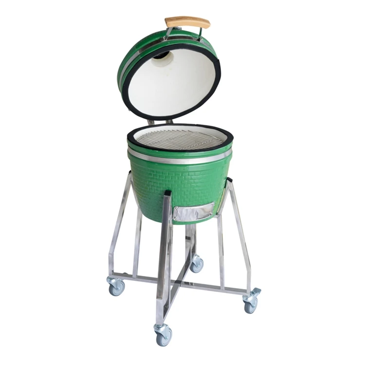 High Quality Green Ceramic Bbq Stove Portable Clay Stove Grill