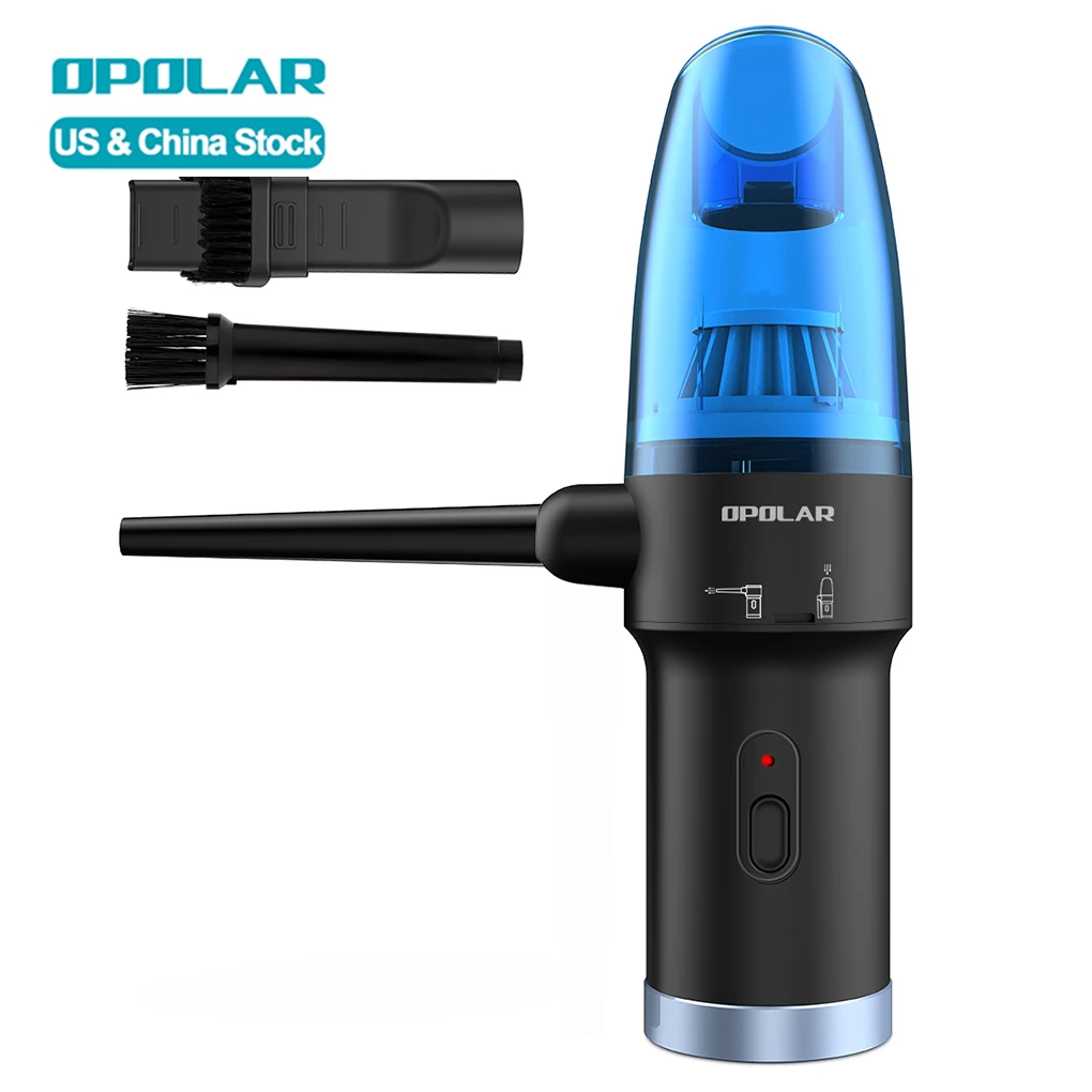 OPOLAR New 6000mAh Compressed Air Blower Vacuum 2 in 1 Portable Cordless Air Duster Computer Keyboard Car Vacuum Cleaner