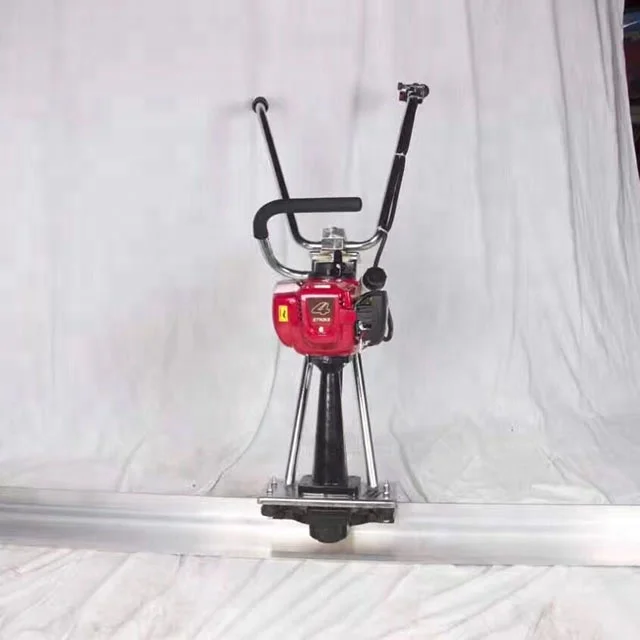 Hand push concrete vibrating ruler for road surface