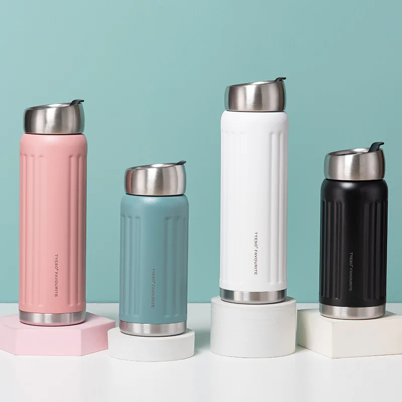 Portable Stainless Steel Double Coffee Thermos Mug Car Vacuum Flask Outdoor Travel Insulated Bottle With Handle