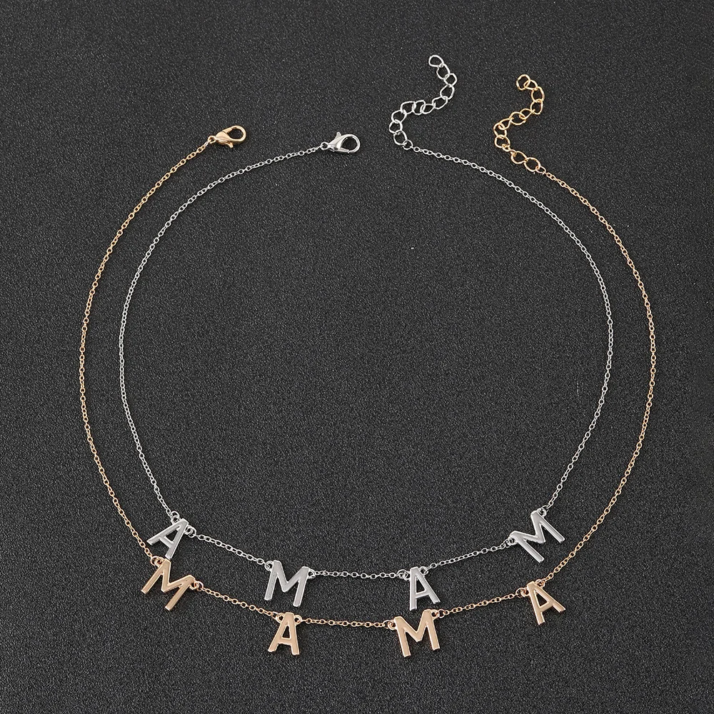 New Stylish Gold Plated Mama Fareless Necklace Stainless Steel Swiftie Necklace With Card To My Daughter