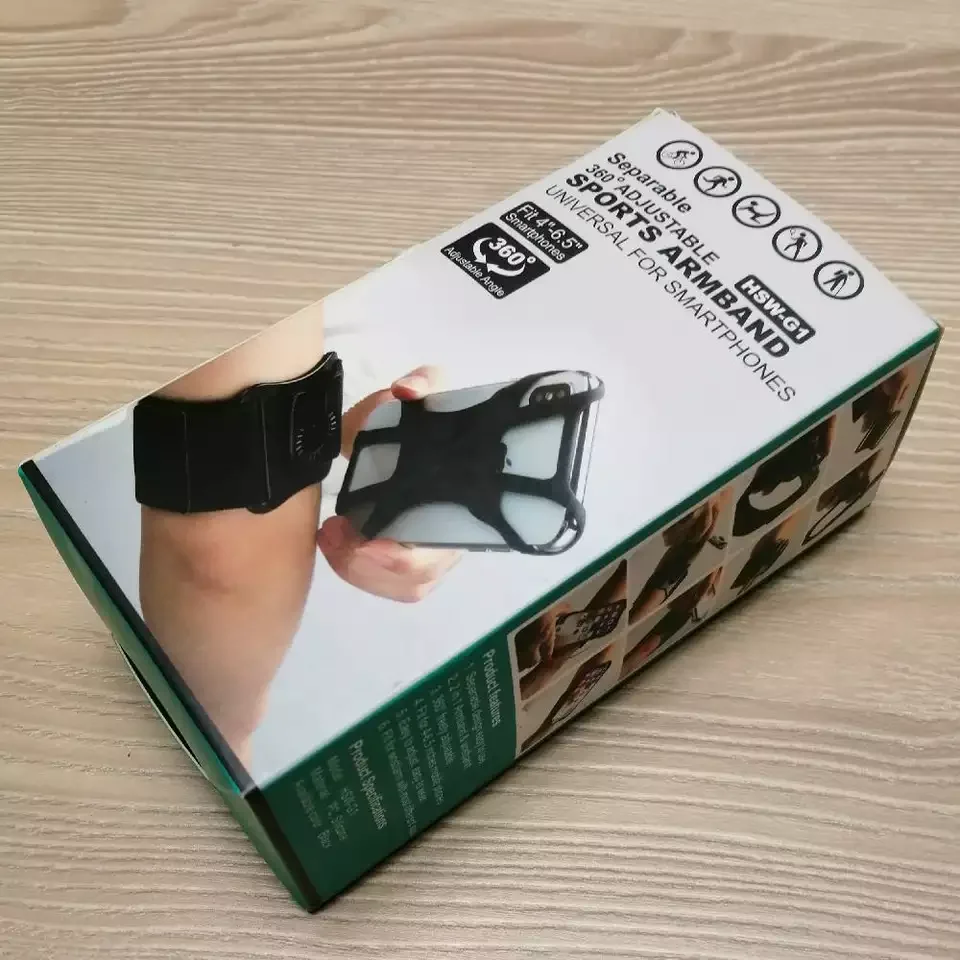 Gym Sports 360 Degree Rotatable Wrist Phone Holder Running Mobile Phone Armband