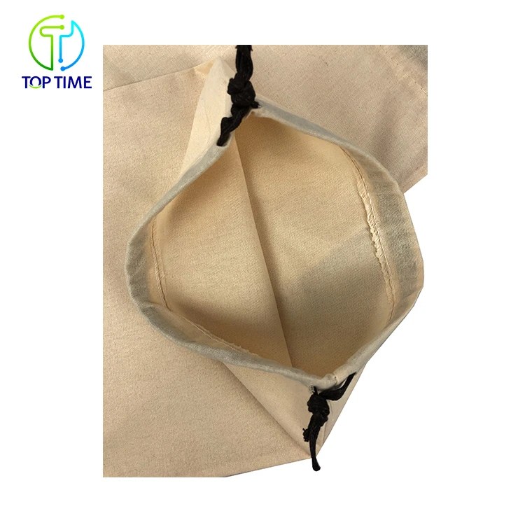 OEM Eco Friendly Cotton Drawstring Bag With Custom Logo