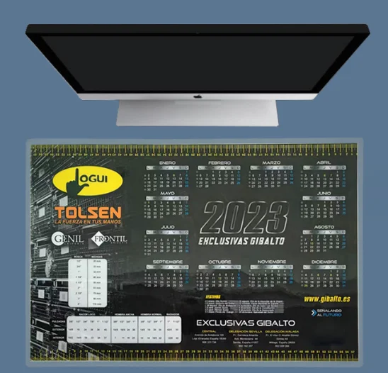 Customized PVC double-sided soft desk mat/personalized printing  office table pad