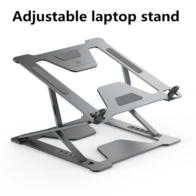 Portable Adjustable Ergonomic Laptop stand for desk, Adjustable Laptop riser computer stand for Two layer laptop stand