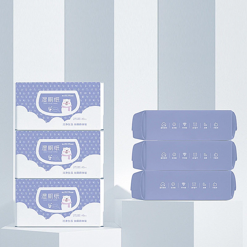 Wholesale Toilet Wet Flushable Wipes Toilet Private Label Custom Logo Flushable Wet Wipes